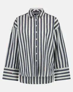 Klassiek Gestreepte Olivia Blouse Van 100% Katoen